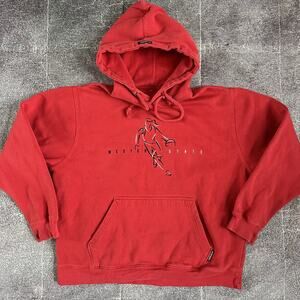 Men's Vintage 90s Western Colorado Women's Basketball Red Hoodie Sweatshirt Sz M